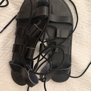 Mossimo Supply Co. Black Lace-Up Sandals